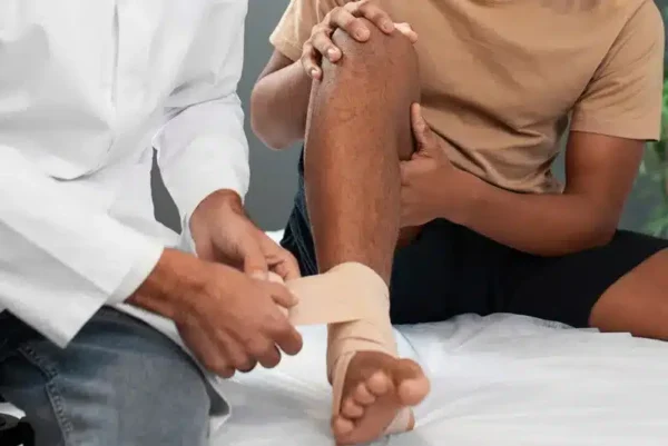 Trusted Dog Bite Lawyer Meeting With an Injured Client to Review a Dog Attack Injury Claim and Rights