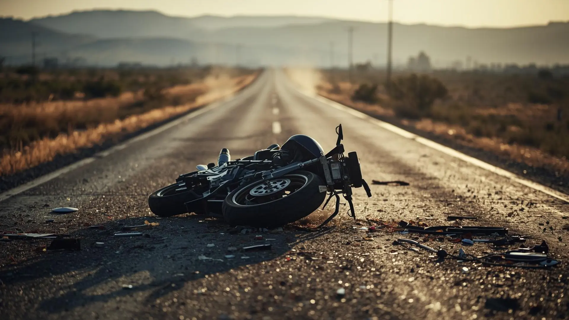 Motorcycle crash investigation on coastal highway involving passenger vehicle and rider.