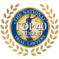 Malibu Lawyer Top 40 National trial lawyers badge