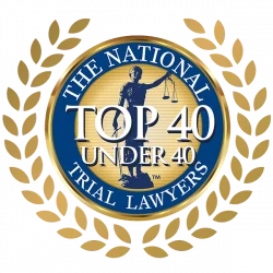 Malibu Lawyer Top 40 National trial lawyers badge